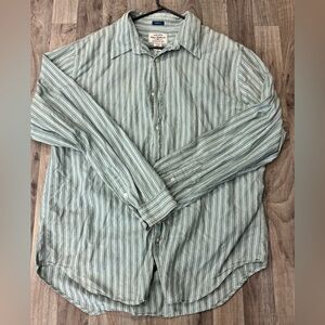 Vintage Polo Jeans Co Ralph Lauren Striped Shirt Y2K 100% Cotton‎ XXL